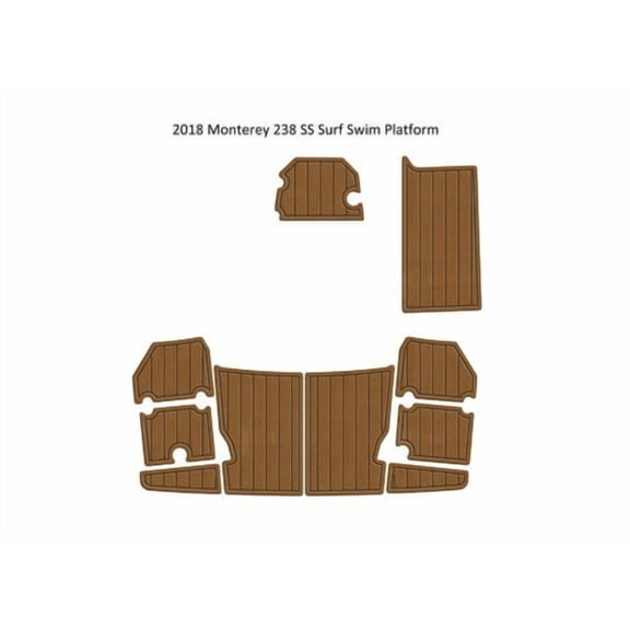 2018 Monterey 238 SS Surf Swim Platform Step Pad Boat EVA Foam Teak Deck Floor