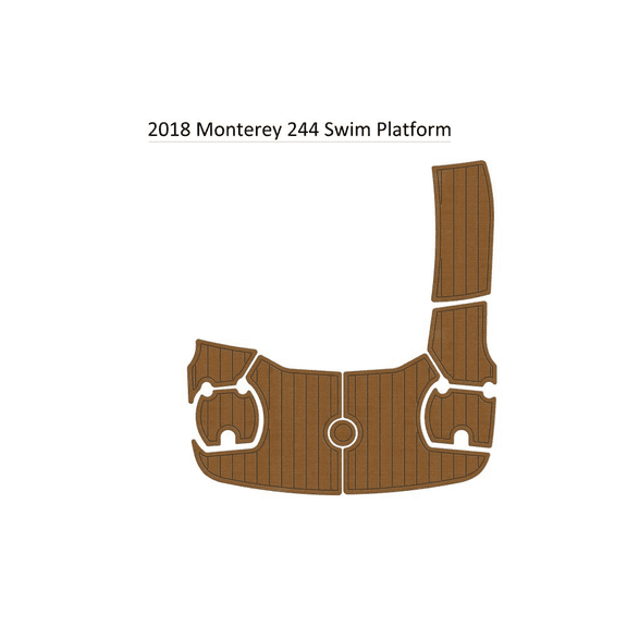 2018 Monterey 244 Swim Platfrom Step Pad Boat EVA Foam Faux Teak Deck Floor Mat