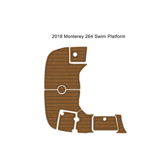 2018 Monterey 264 Swim Platfrom Step Pad Boat EVA Foam Faux Teak Deck Floor Mat