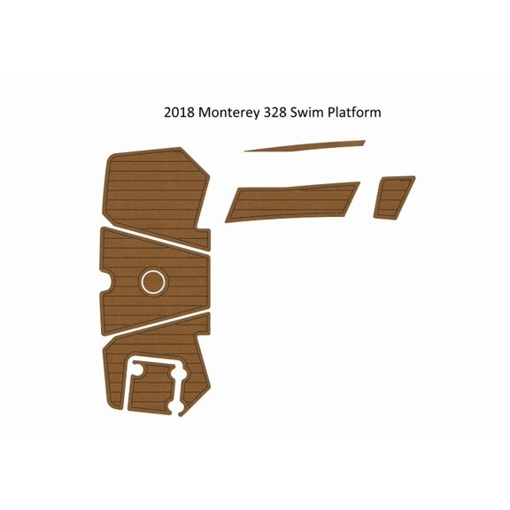 2018 Monterey 328 Swim Platfrom Step Pad Boat EVA Foam Faux Teak Deck Floor Mat