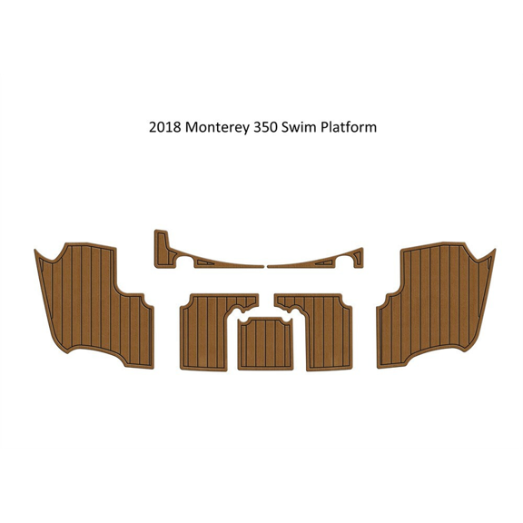 2018 Monterey 350 Swim Platfrom Step Pad Boat EVA Foam Faux Teak Deck Floor Mat