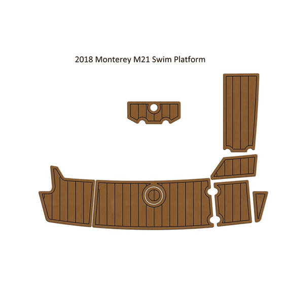 2018 Monterey M21 Swim Platfrom Step Pad Boat EVA Foam Faux Teak Deck Floor Mat