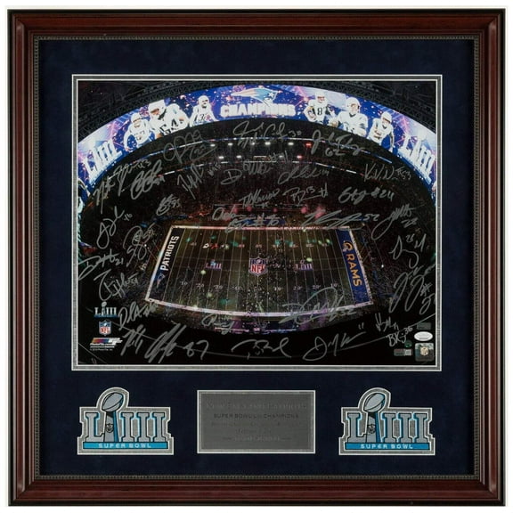 2018 New England Patriots Super Bowl Champs Team Signed Photo Tom Brady Tristar