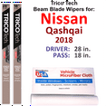 thumbnail image 1 of 2018 Nissan Qashqai Beam Blade Wipers (Set of 2), 1 of 3