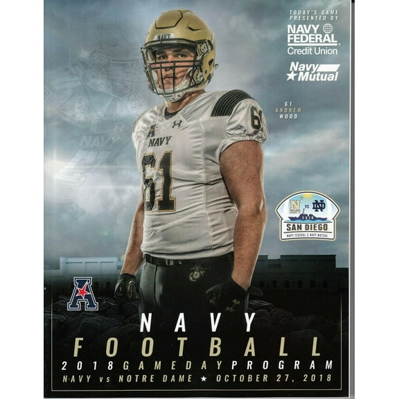 2018 Notre Dame vs Navy at San Diego college football game program