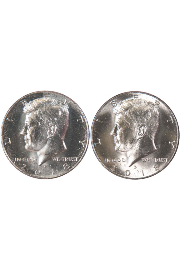 2018 P&D Kennedy Half Dollar 2 Coin Set BU Uncirculated Mint State 50c US