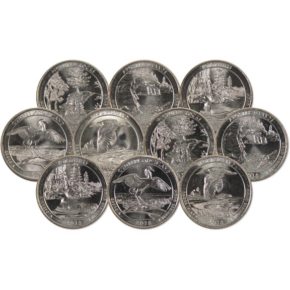 2018 P&D National Park Quarter 10 Coin Set Uncirculated