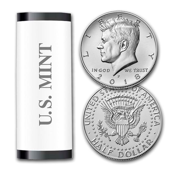 2018-P Kennedy Half Dollar 20-Coin Roll BU (Mint Wrapped)