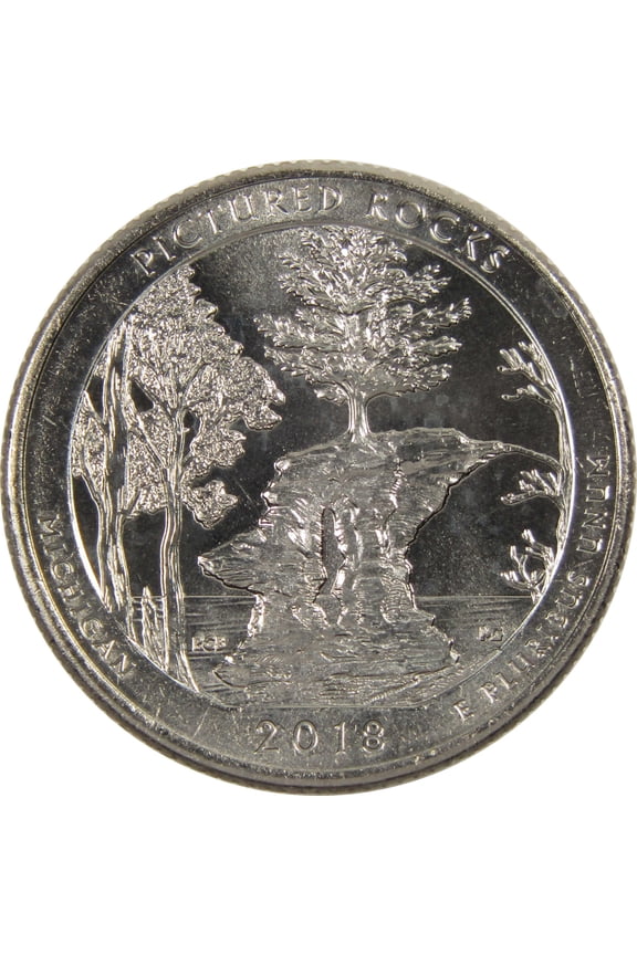 2018 P Pictured Rocks National Park Quarter BU Uncirculated Clad Coin