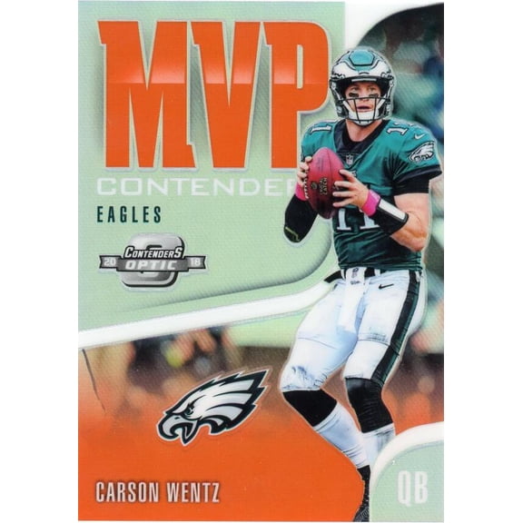 2018 PANINI CONTENDERS OPTIC MVP CONTENDERS ORANGE #5 CARSON WENTZ /49 PHILADELPHIA EAGLES