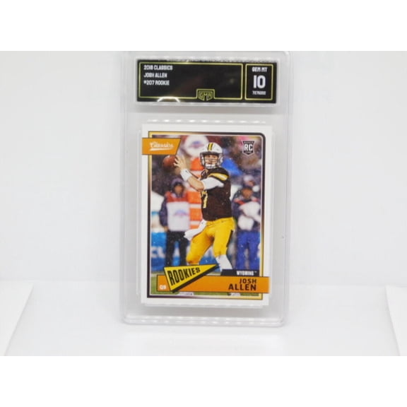 2018 Panini Classics Football #207 Josh Allen SP RC Rookie Wyoming Buffalo Bills GMA 10 Panini Trading Card