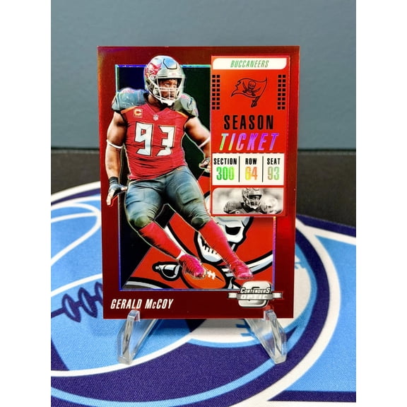 2018 Panini Contenders Optic Gerald McCoy Tampa Bay Buccaneers Red SN #9 Football Trading Card