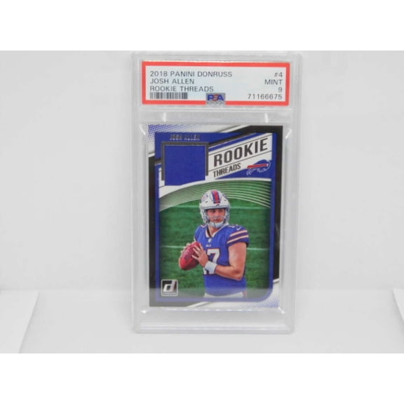 2018 Panini Donruss Rookie Threads #4 Josh Allen RC Rookie Buffalo Bills PSA 9 MINT