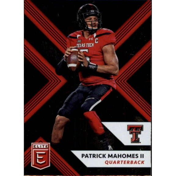 2018 Panini Elite Draft Picks #79 Patrick Mahomes II Texas Tech Red Raiders Football Card