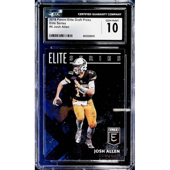 2018 Panini Elite Draft Picks Elite Series Rookie RC #4 Josh Allen Wyoming CGC 10 Gem Mint (serial number may vary)