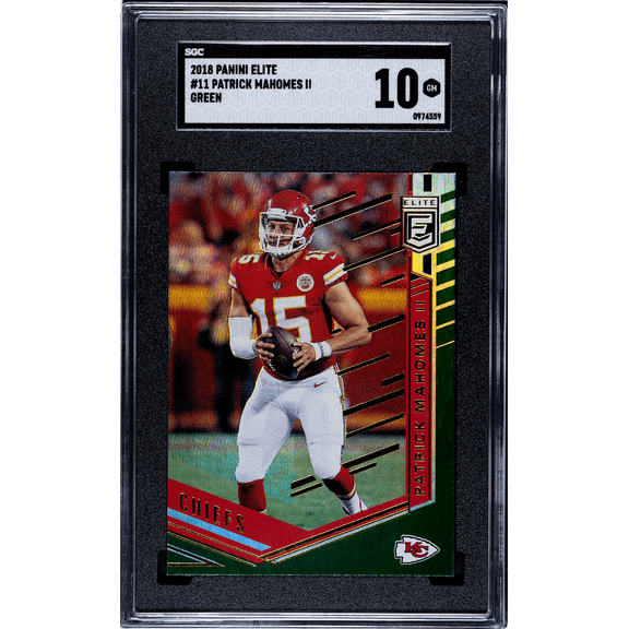 2018 Panini Elite Patrick Mahomes II #11 Green SGC 10