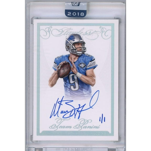 2018 Panini Honors 2015 Flawless Matthew Stafford #TPAMS 1/1 Auto Football Card