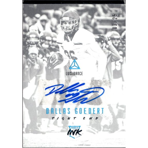 2018 Panini Luminance Rookie Ink Dallas Goedert #RI-DAG /25
