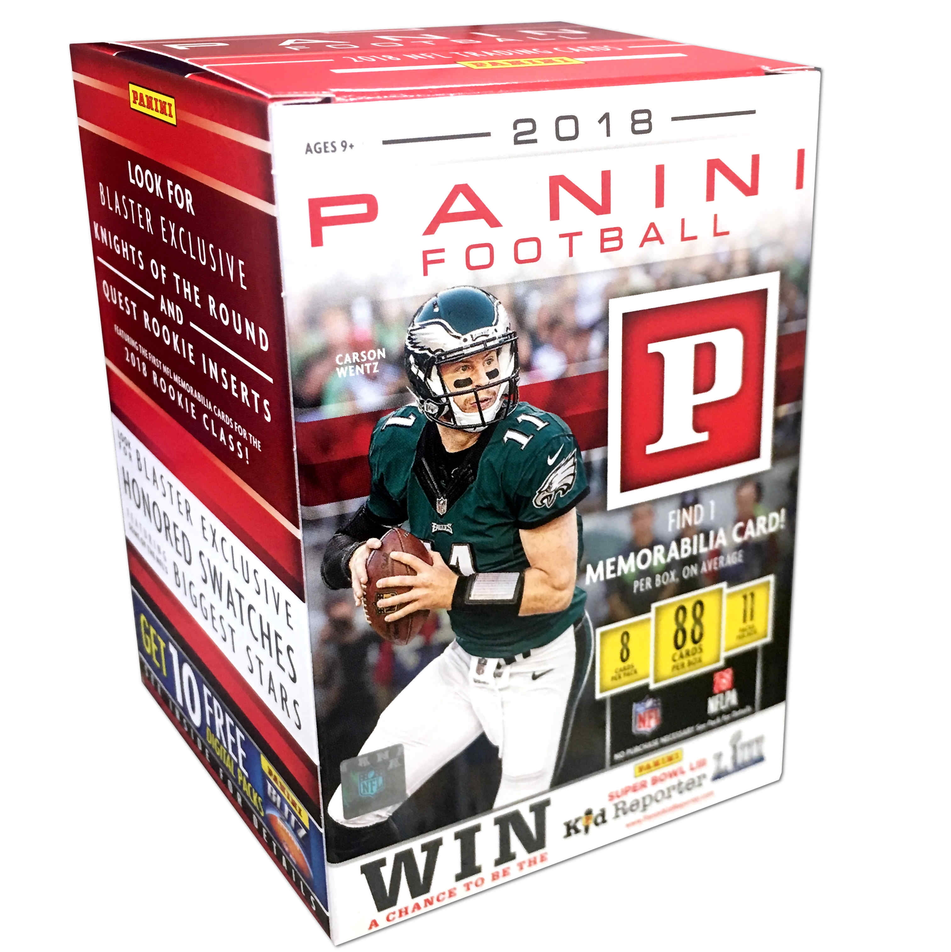 2018 Panini NFL Football Value Box Trading Cards- Featuring Carson Wentz