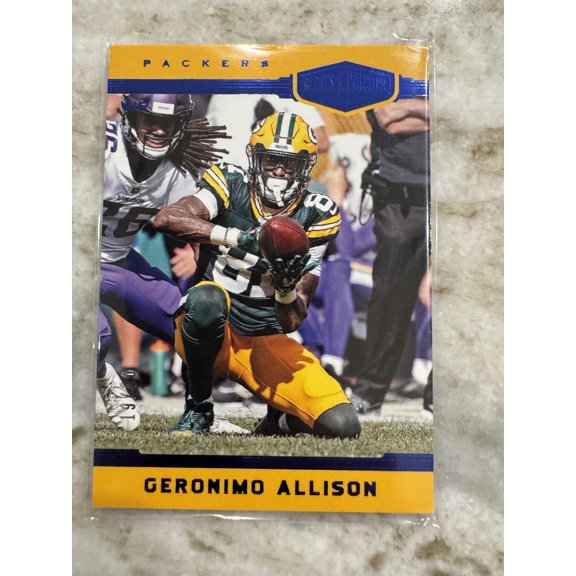 2018 Panini Plates & Patches Blue Parallel Serial Numbered #71 Geronimo Allison Green Bay Packers Football Card
