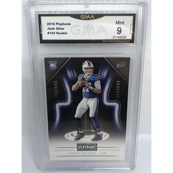2018 Panini Playbook Rookie RC #124 Josh Allen Buffalo Bills GMA 9 Serial Number May Vary Panini Trading Card
