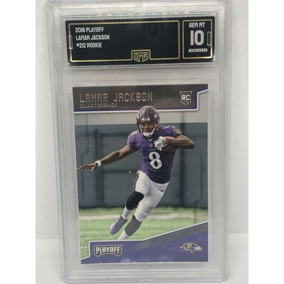 2018 Panini Playoff #212 Rookie NEW LABEL Lamar Jackson Baltimore Ravens GMA 10 Panini Trading Card