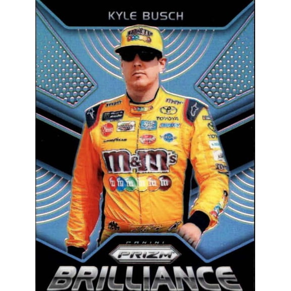 2018 Panini Prizm Brilliance Prizm #1 Kyle Busch M&M's/Joe Gibbs Racing/Toyota Silver Prizm NASCAR Racing Trading Card