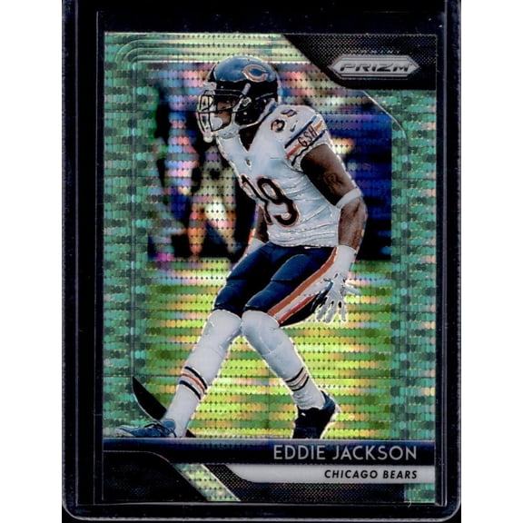 2018 Panini Prizm Neon Green Pulsar Eddie Jackson #167 Prizm Football Card Chicago Bears