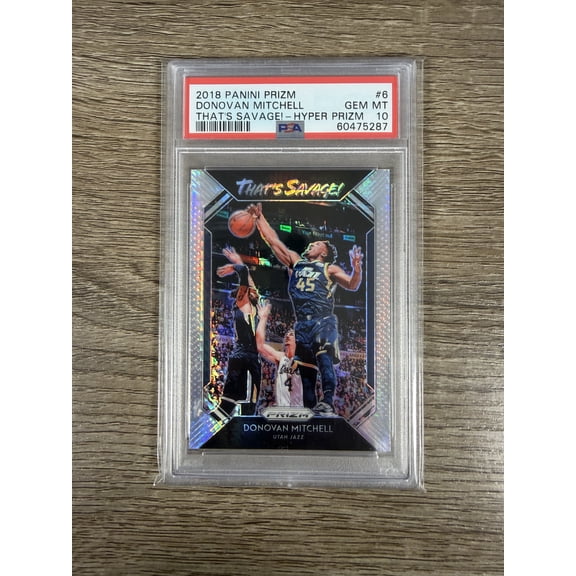 2018 Panini Prizm That's Savage! Donovan Mitchell #6 Hyper PSA 10