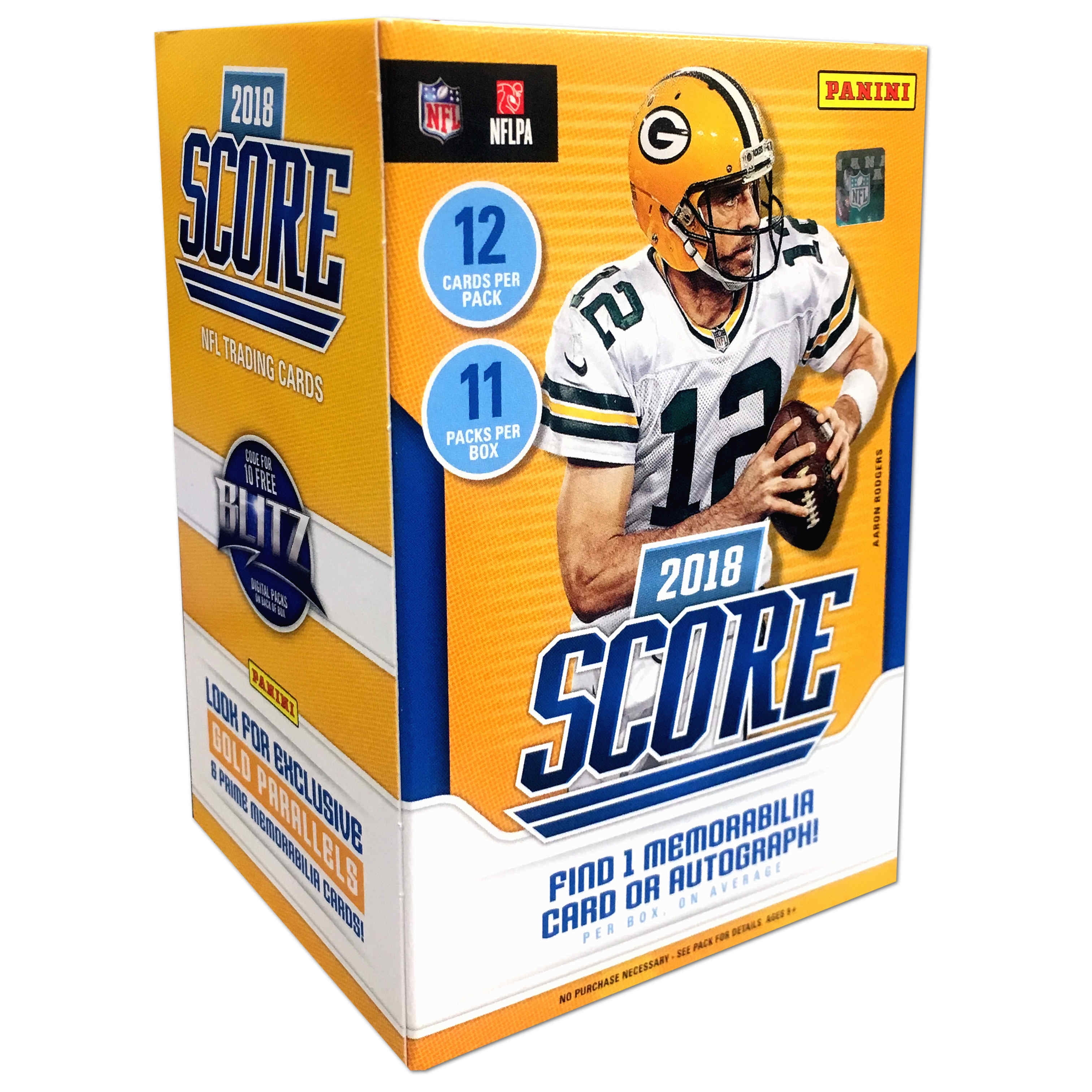 2018 Panini Score Football: NPP Blaster Box (92167) - 11 packs of 12 cards