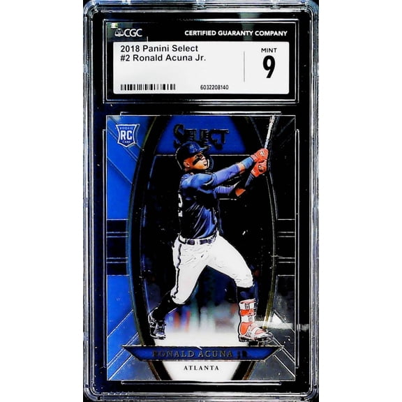 2018 Panini Select #2 Ronald Acuna Jr. Atlanta Braves RC Rookie CGC 9 Mint (serial number may vary)