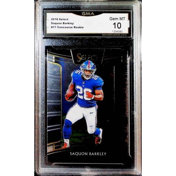 2018 Panini Select Concourse #17 Saquon Barkley RC Rookie New York Giants GMA 10 GEM MINT