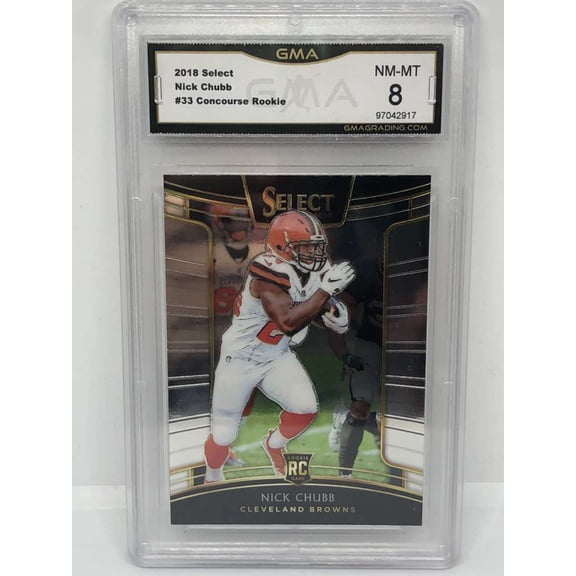 2018 Panini Select Concourse Rookie RC Nick Chubb Cleveland Browns GMA 8 Panini Trading Card