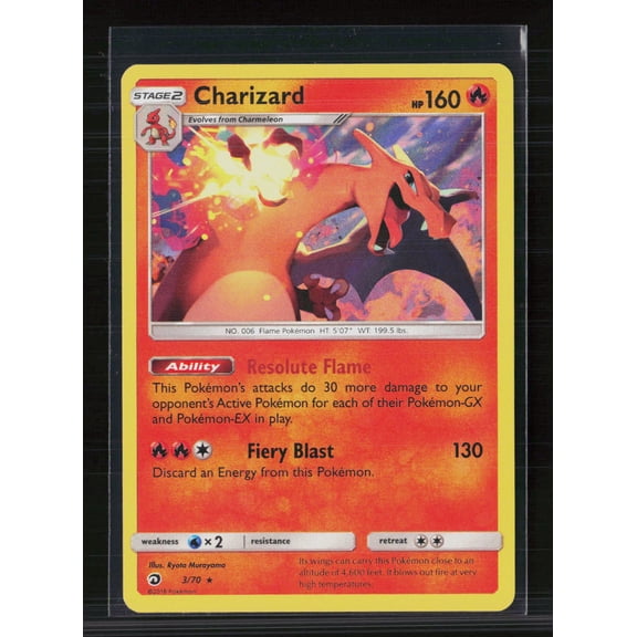 2018 Pokemon Dragon Majesty Charizard Holo Rare #3/70 Trading Card