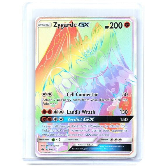 2018 Pokemon Zygarde GX Forbidden Light Secret Rare Holo #136/131 Lightly Played