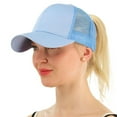 thumbnail image 1 of 2025 Ponytail Baseball Cap Women Messy Bun Hat Snapback, 1 of 5