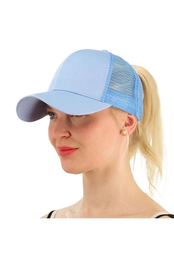 2025 Ponytail Baseball Cap Women Messy Bun Hat Snapback