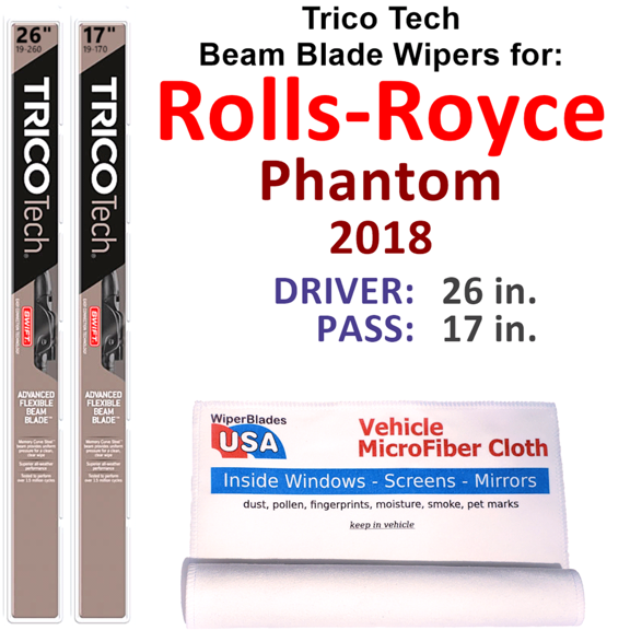 2018 Rolls-Royce Phantom Beam Blade Wipers (Set of 2)