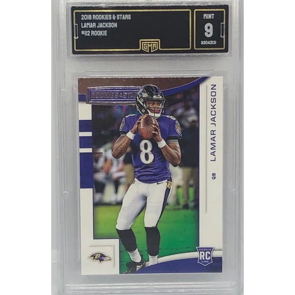 2018 Rookies and Stars Football #112 Lamar Jackson RC Rookie Baltimore Ravens GMA 9 Panini Trading Card (Serial Number May Vary)