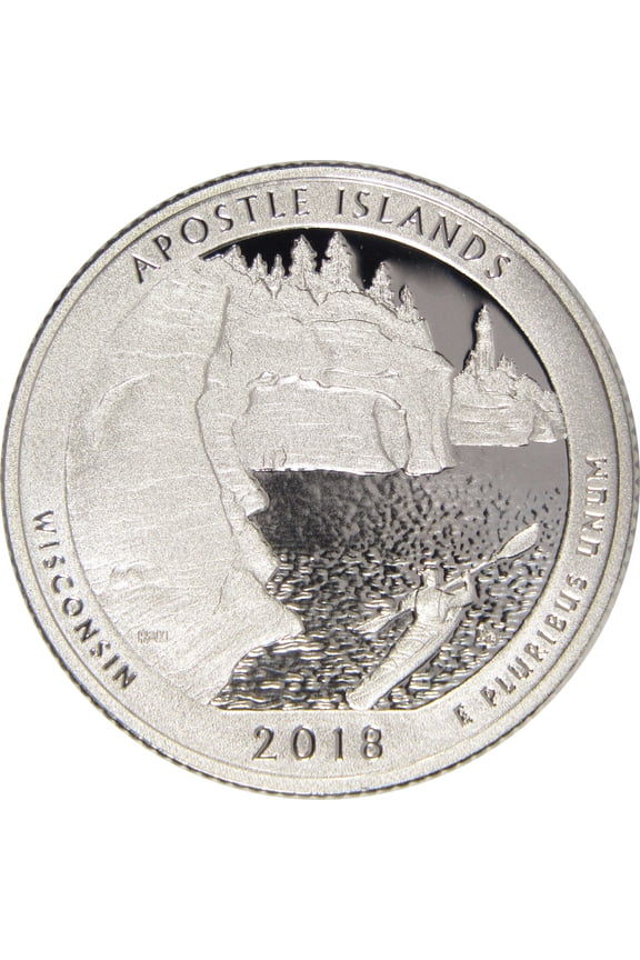 2018 S Apostle Islands National Lakeshore Quarter Silver Proof 25c
