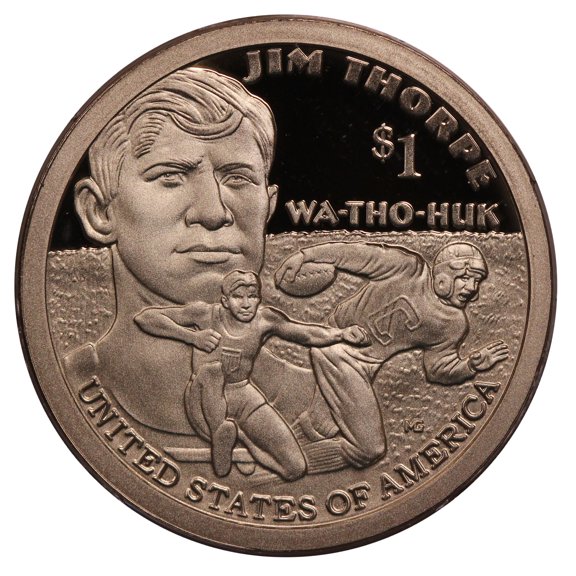 2018-S Native American Dollar Gem Deep Cameo Proof - Jim Thorpe