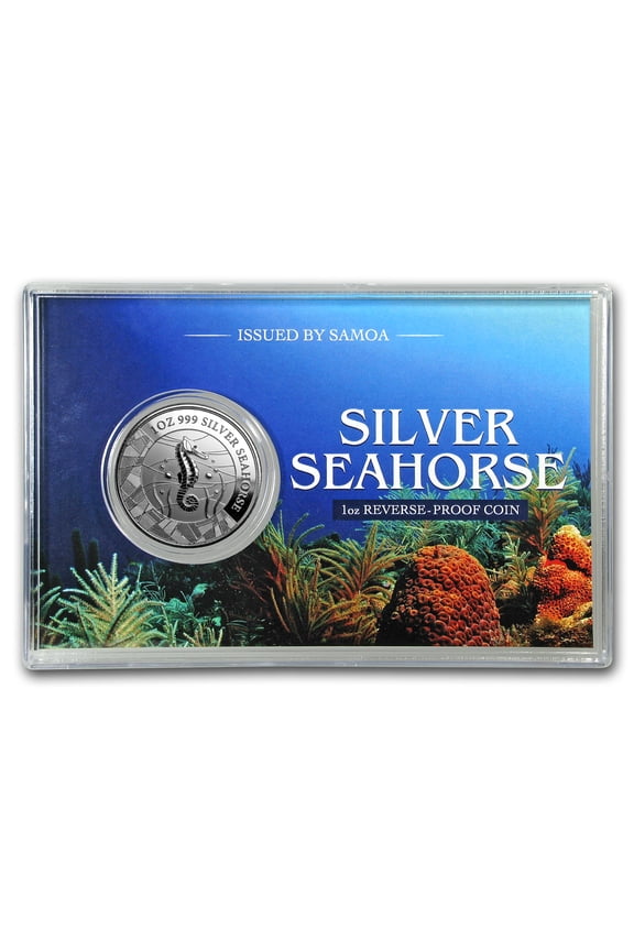 2018 Samoa 1 oz Silver Seahorse Reverse Proof Like Coin