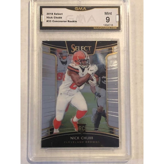 2018 Select Concourse #33 Nick Chubb RC Rookie Cleveland Browns GMA 9 Football Panini Trading Card (Serial Number May Vary)