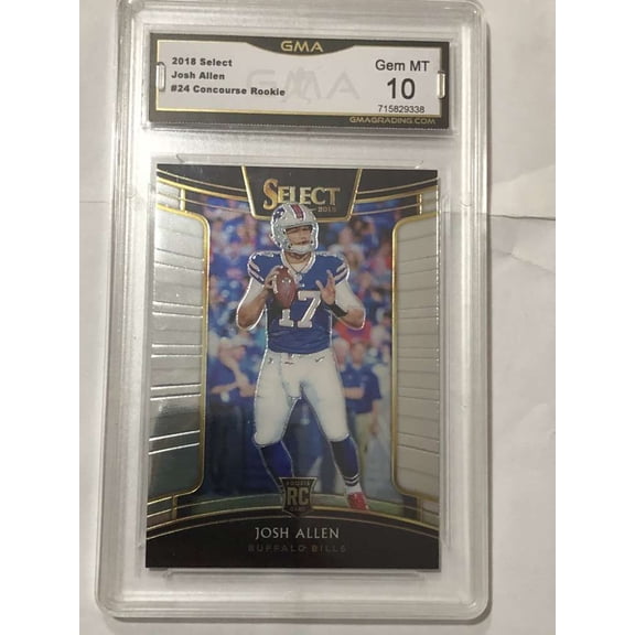 2018 Select Football Concourse #24 Josh Allen QB RC Rookie Buffalo Bills GMA 10 Panini Trading Card (Serial Number May Vary)