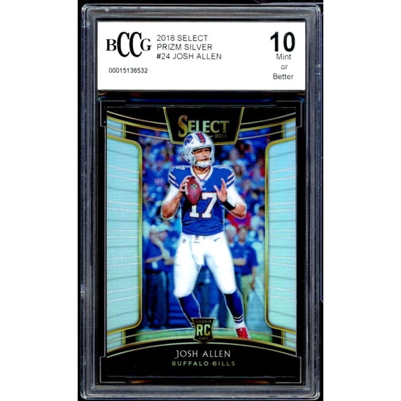 2018 Select Prizm Silver #24 Josh Allen Rookie Card BGS BCCG 10 Mint+