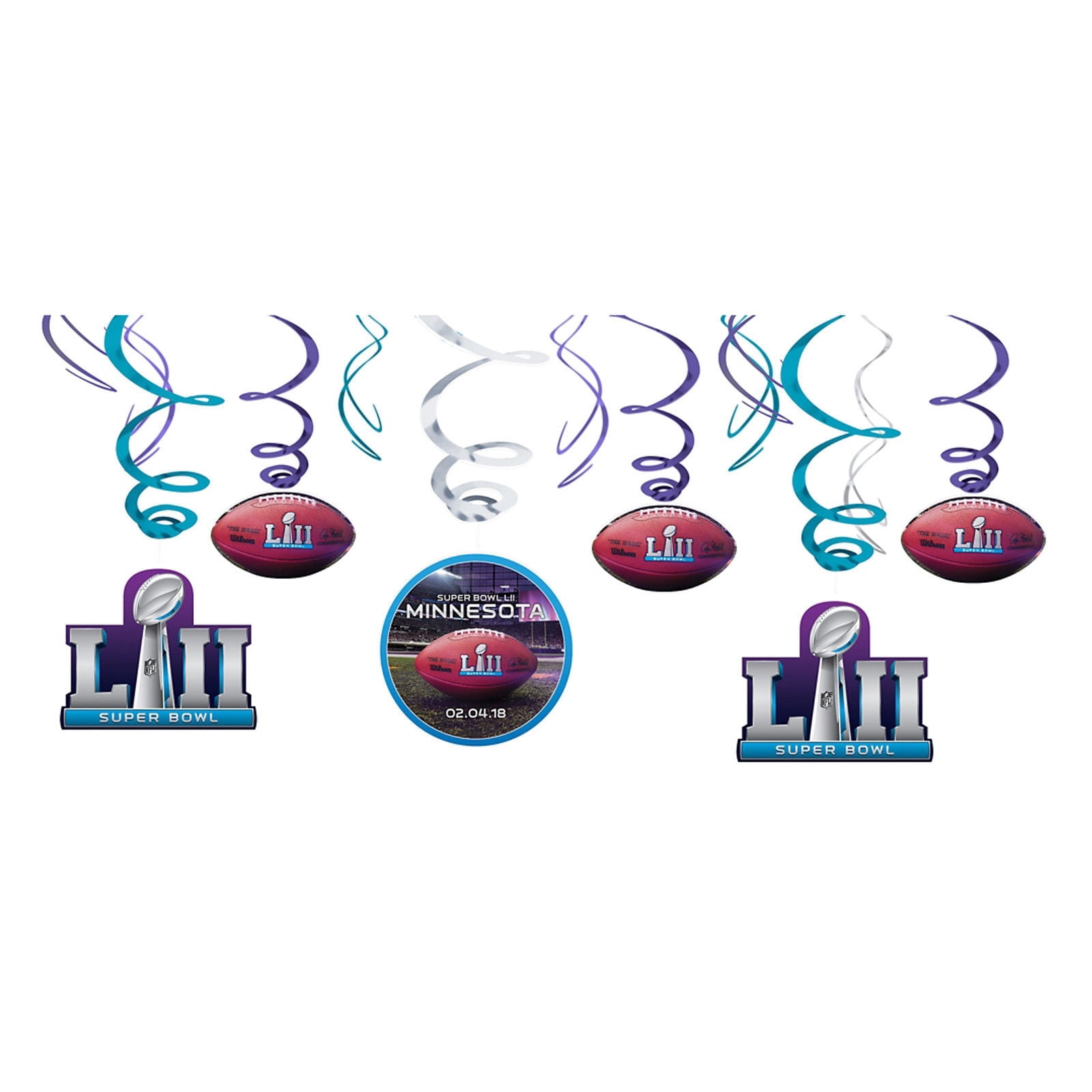 Super Bowl LV Ultimate Blue & Red Jumbo Banner Kit - 9ft & 6ft Party Decor