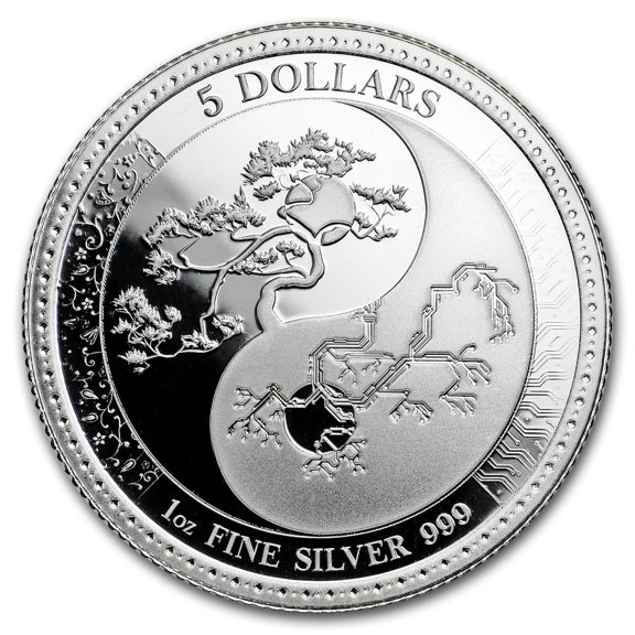 2018 Tokelau 1 oz Silver $5 Equilibrium (Prooflike)
