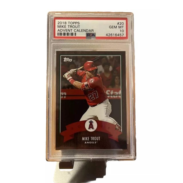 2018 Topps Advent Calendar MIKE TROUT 20 PSA 10 SP Los Angeles Angels