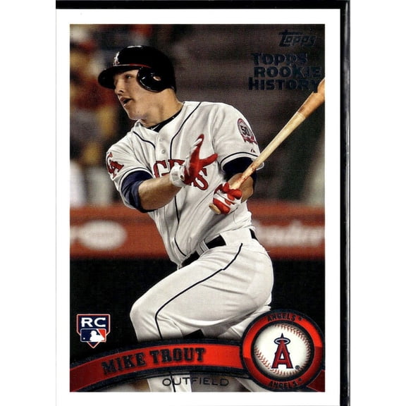 2018 Topps Archives Topps Rookie History Reprint RC Mike Trout #US175 Los Angeles Angels Baseball Card