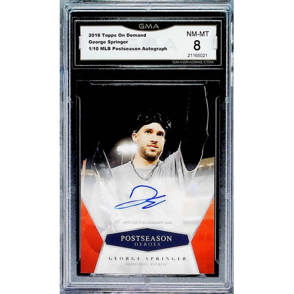 2018 Topps On Demand Postseason Auto 01/10 PH6B-A George Springer Houston Astros GMA 8 NM-MT